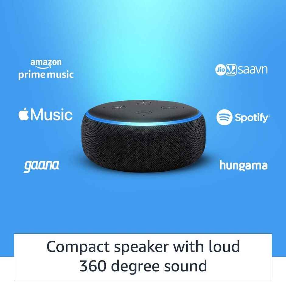 Amazon Echo Dot (3rd Gen) - 1 Smart Speaker Brand In India With Alexa (Black)