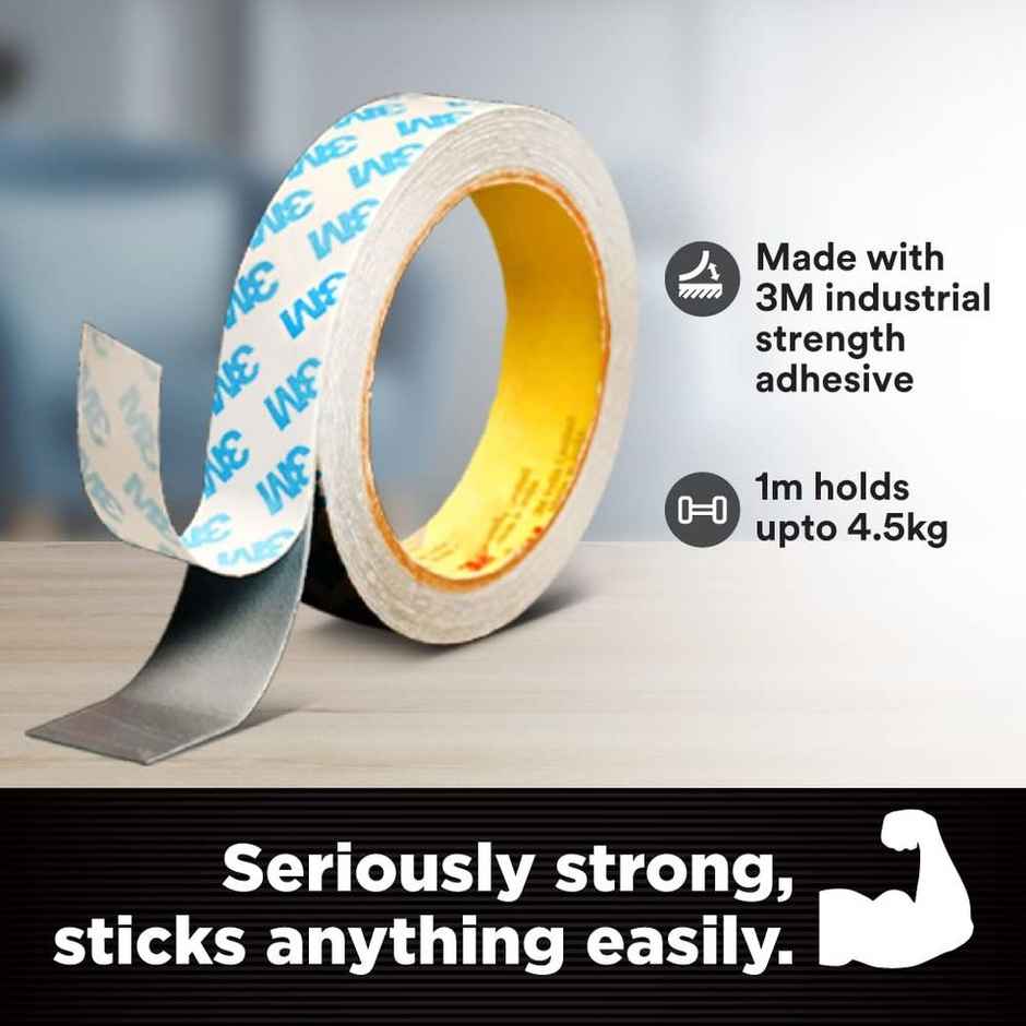 Scotch Double Sided Foam Tape for Mounting | 24 mm x 3 m 1 PIECE Combo