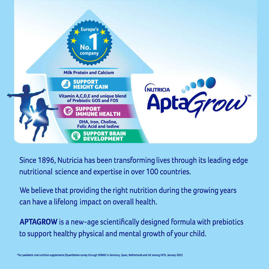 Aptagrow Health And Nutrition Drink Powder For Kid's Growth Vanilla
