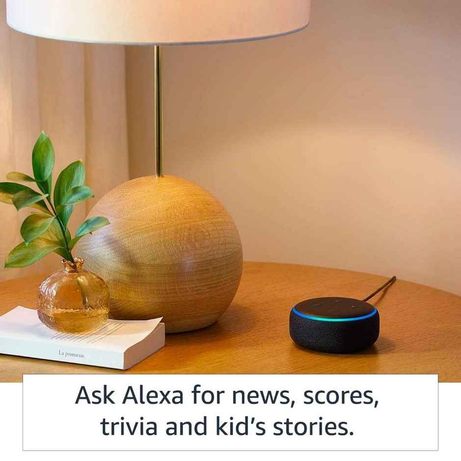 Amazon Echo Dot (3rd Gen) - 1 Smart Speaker Brand In India With Alexa (Black)