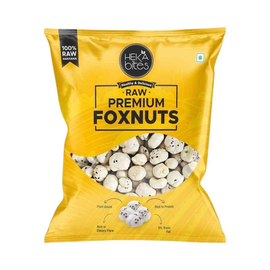 Heka Bites Raw Premium Fox Nuts Makhana Combo