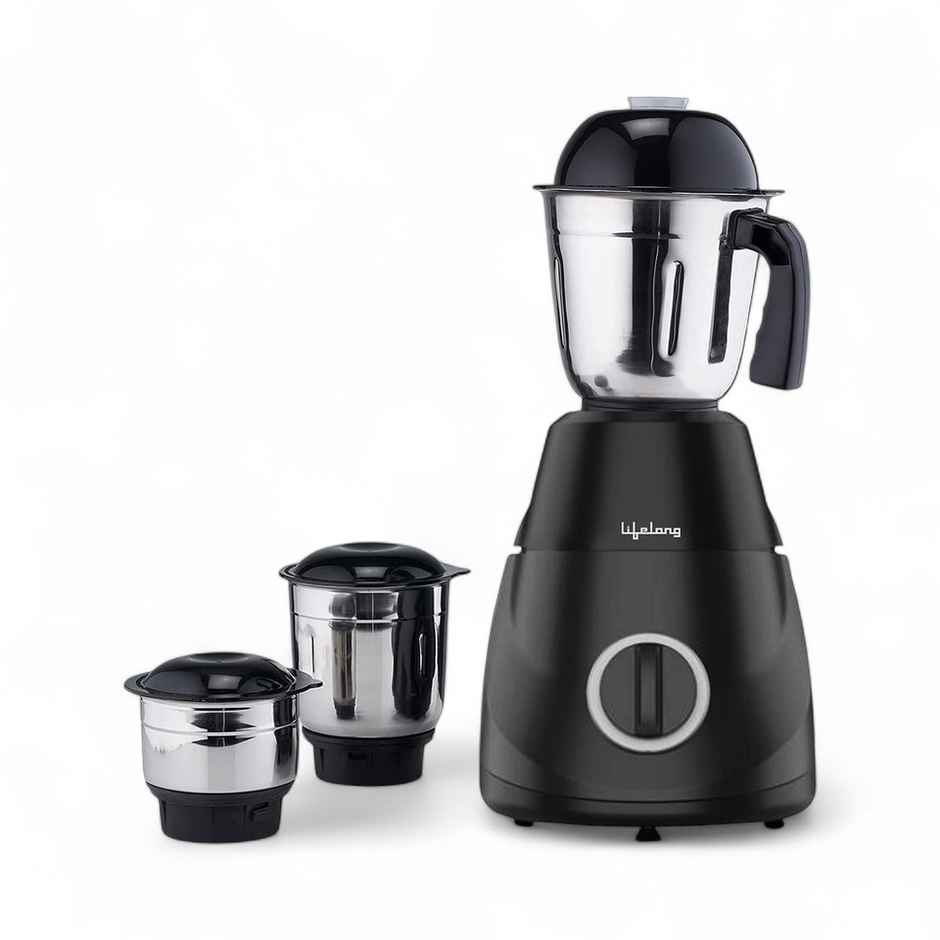 Lifelong LLMG300 Power Pro LX Mixer Grinder | 500W | 3 Jars | Liquidizing Grinding Chutney | Black