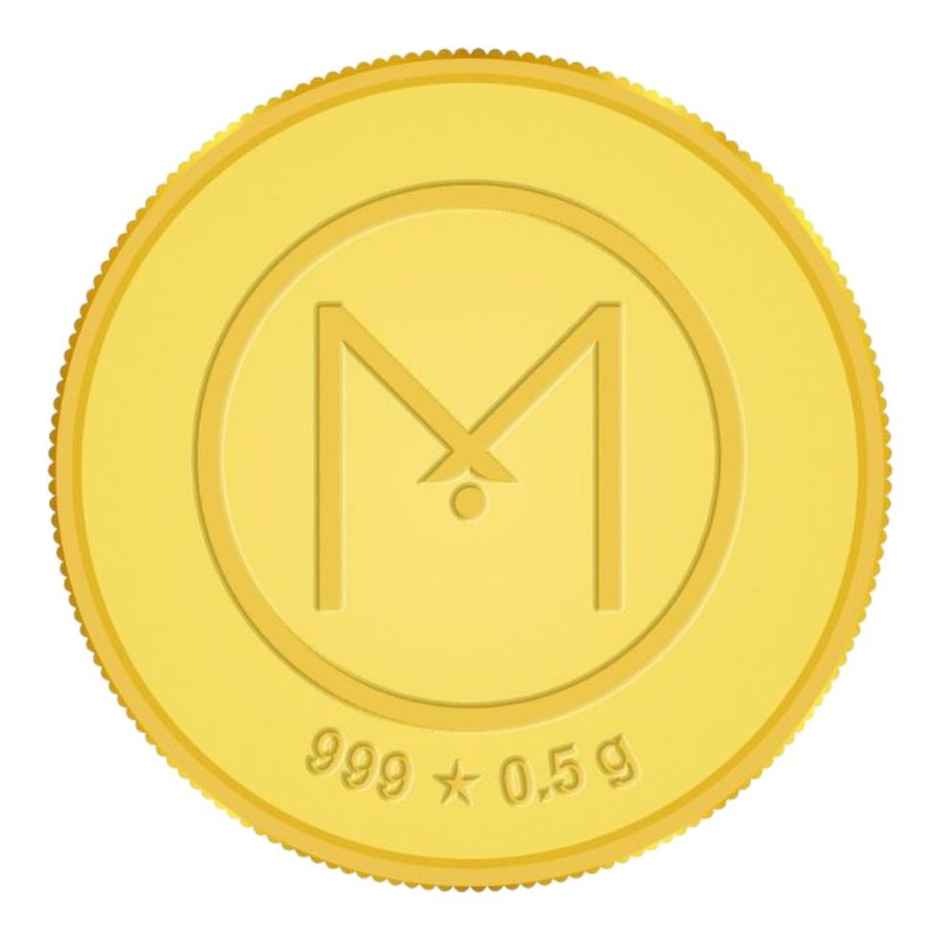 Malabar Gold & Diamonds 24K 999 Pure Gold Coin - Rose