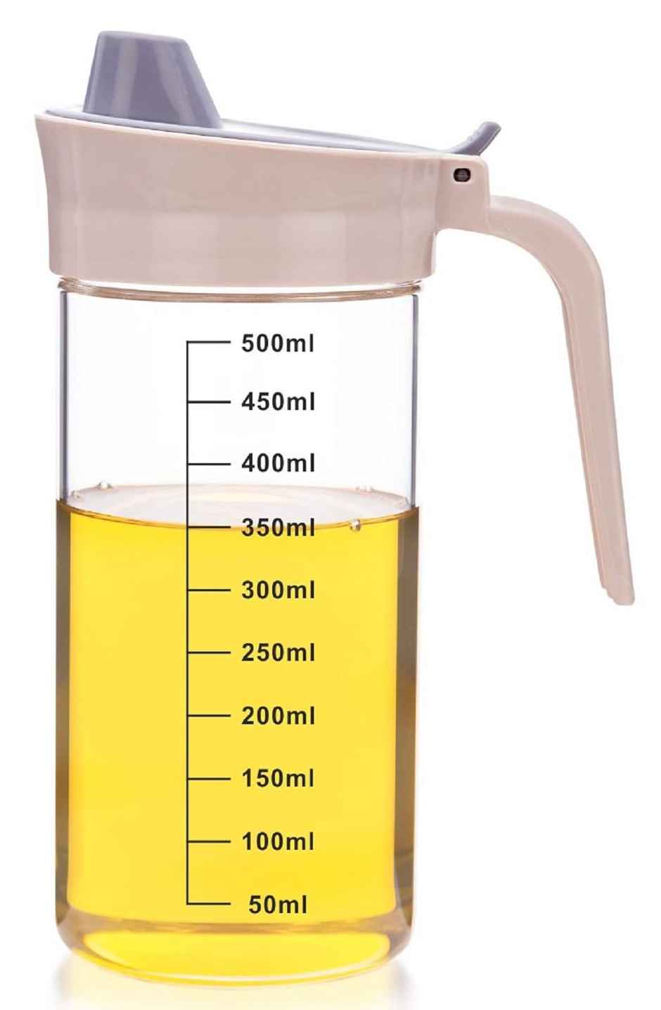 Signoraware Glass Oil Dispenser & Pourer | 500 ml | Clear | Oil Bottle