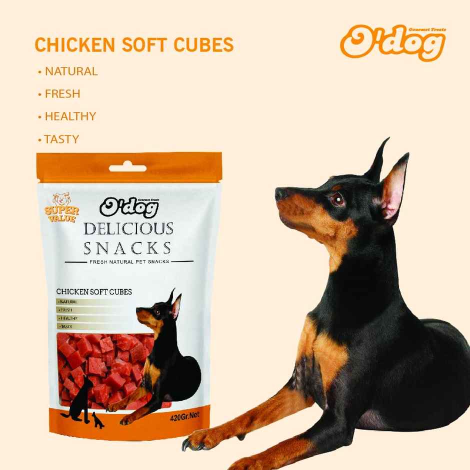 Odog Real Chicken Soft Cubes Dog Treats