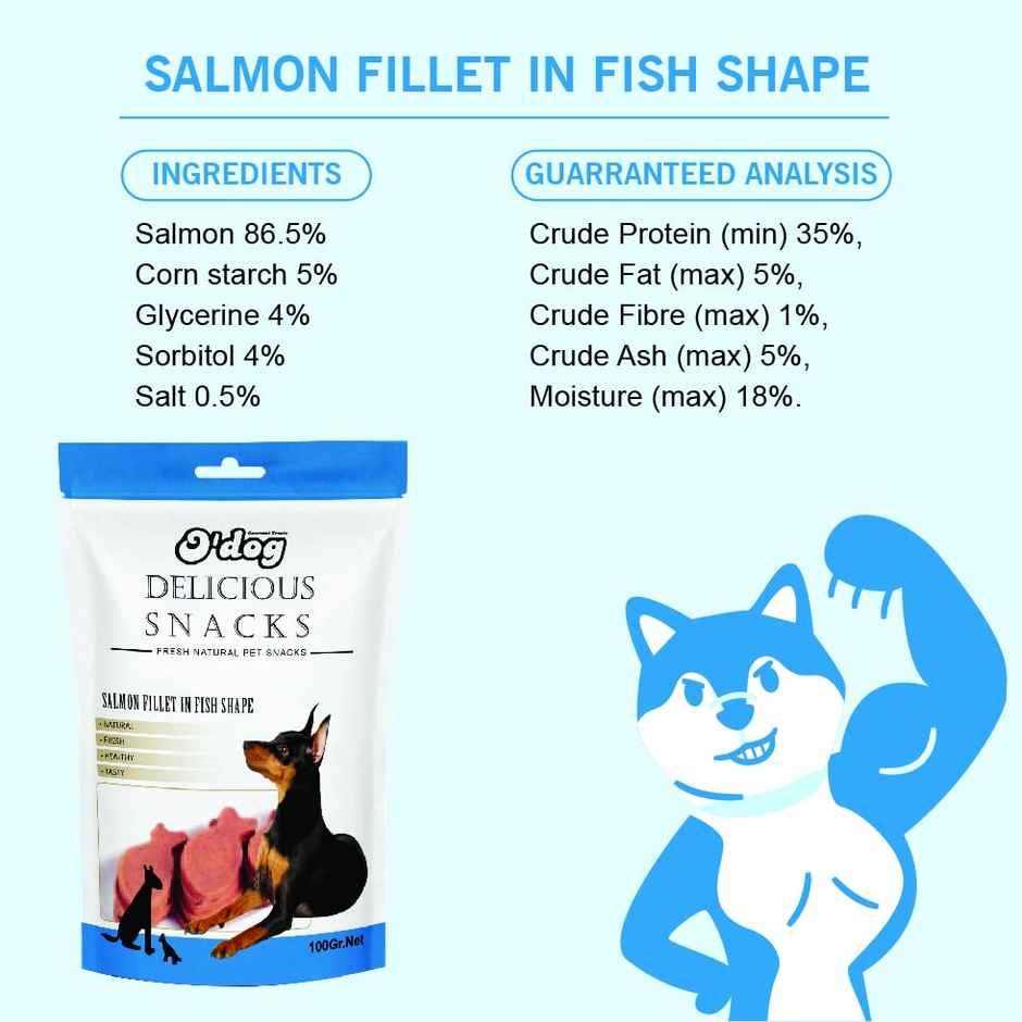 Odog Salom Fillet In Fish Shape Dog Treats