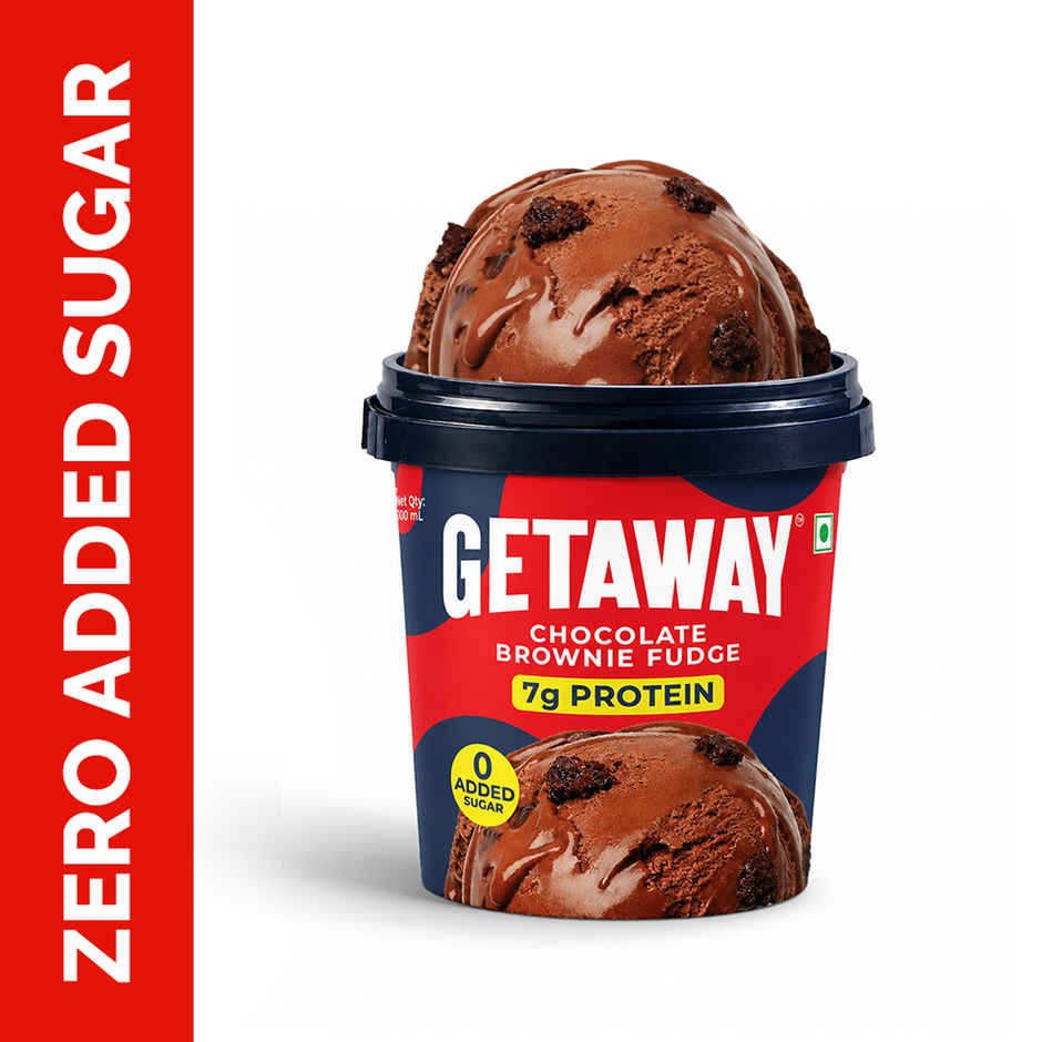 Get-A-Way Chocolate Brownie Fudge High Protein Ice Cream Cup | Zero Added Sugar