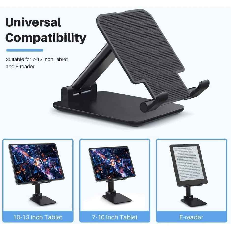 Sounce Foldable Portable Phone Holder Stand |Stable | for 4-8 Inch Smartphones | Black