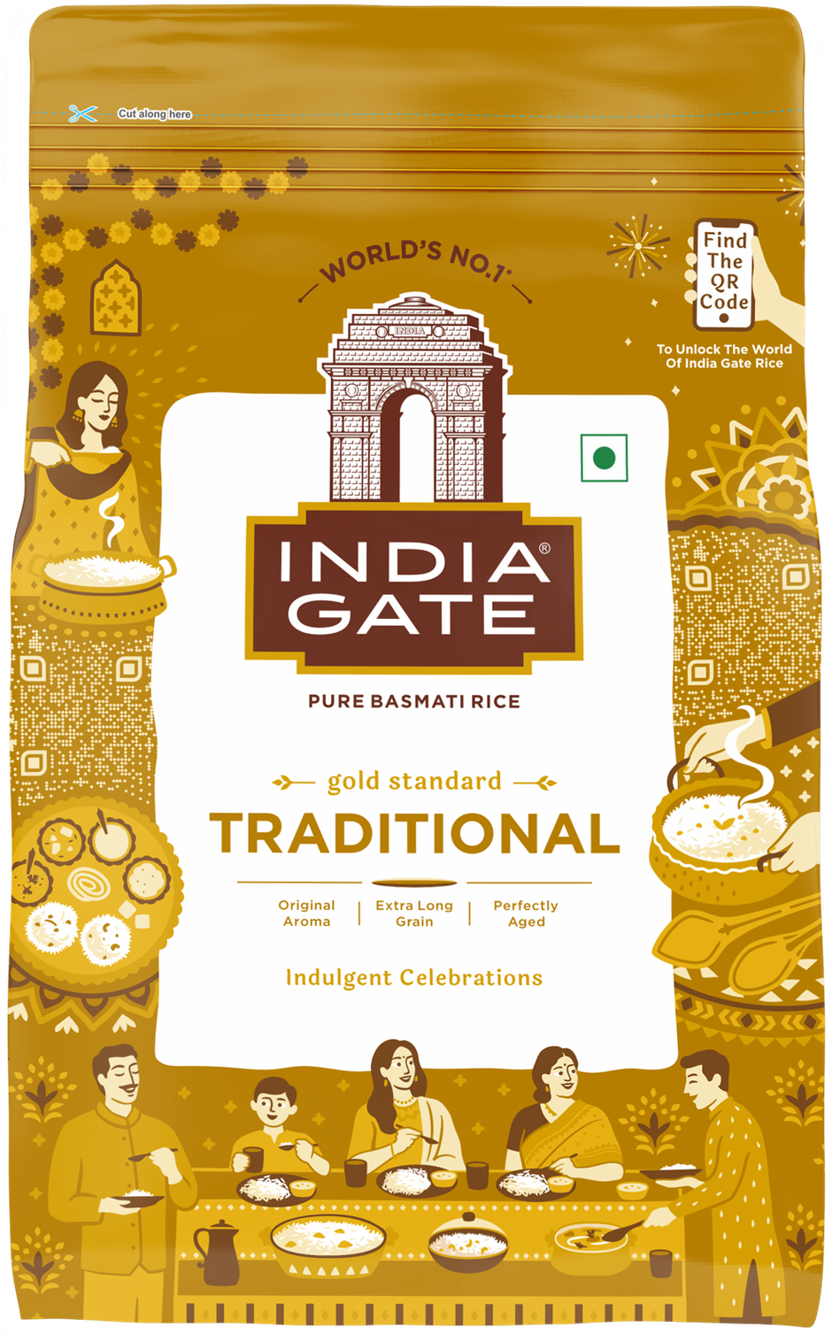 India Gate Traditional Pure Basmati Rice | The Original Basmati Aroma | Aged to Perfection