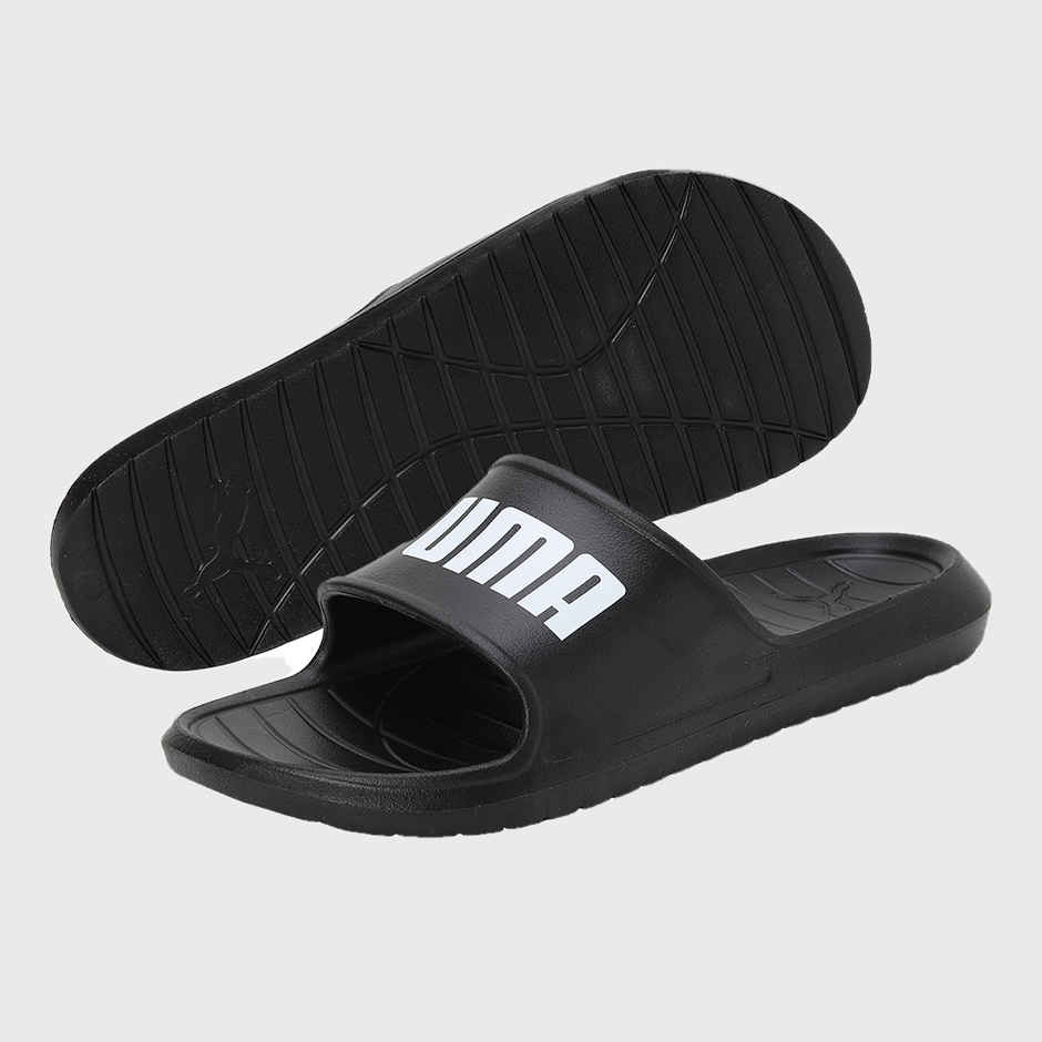 Puma Men's Divecat V2 Lite Unisex Slides | Black | UK-Ind - 9