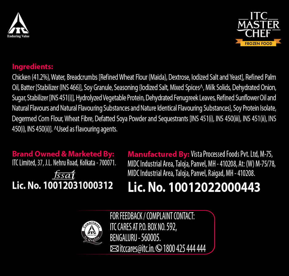 ITC Master Chef Desi Style Chicken Patty | Goodness of Protein | No Added Preservatives | 6 pieces