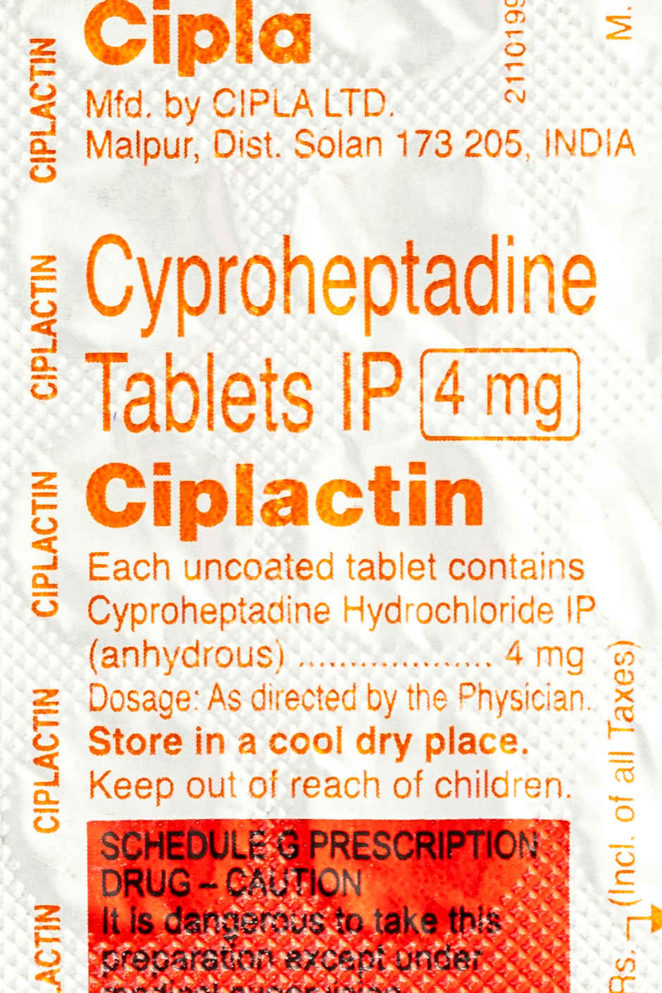 Ciplactin 4mg Tablet