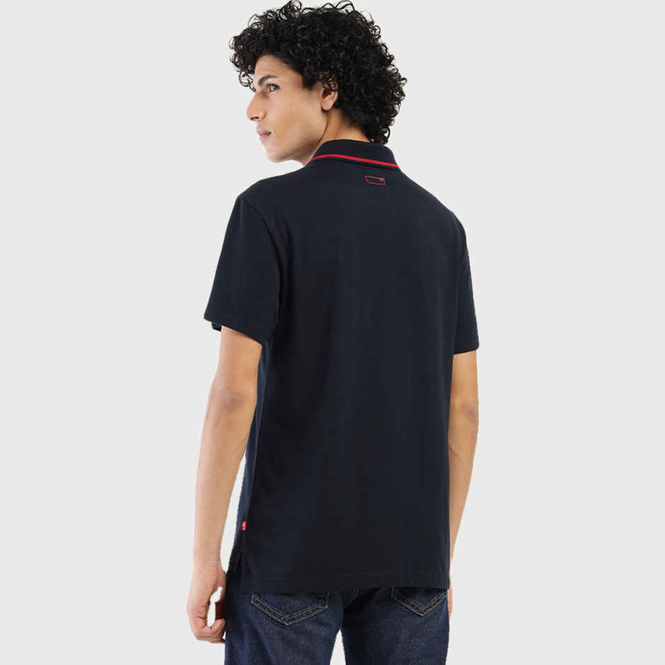 Levi's Men's 100% BCI Cotton Polo T-shirt | Navy Blue - L
