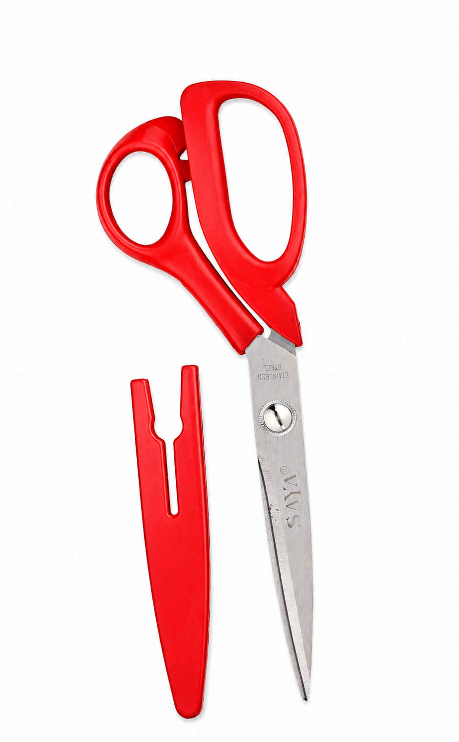Saya Safe Scissors | 8.5 inch Multipurpose Cutting Shears with Safety Cover for Home & Office