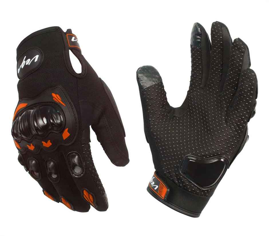 Vega Auto Vgl-21 Black and Orange Gloves - L