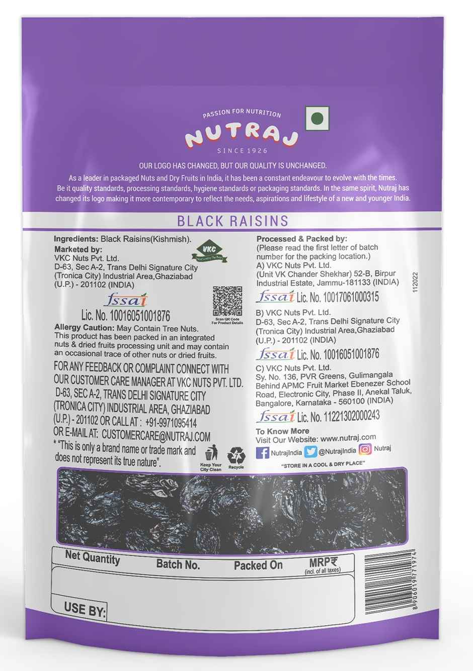 Nutraj Black Raisins