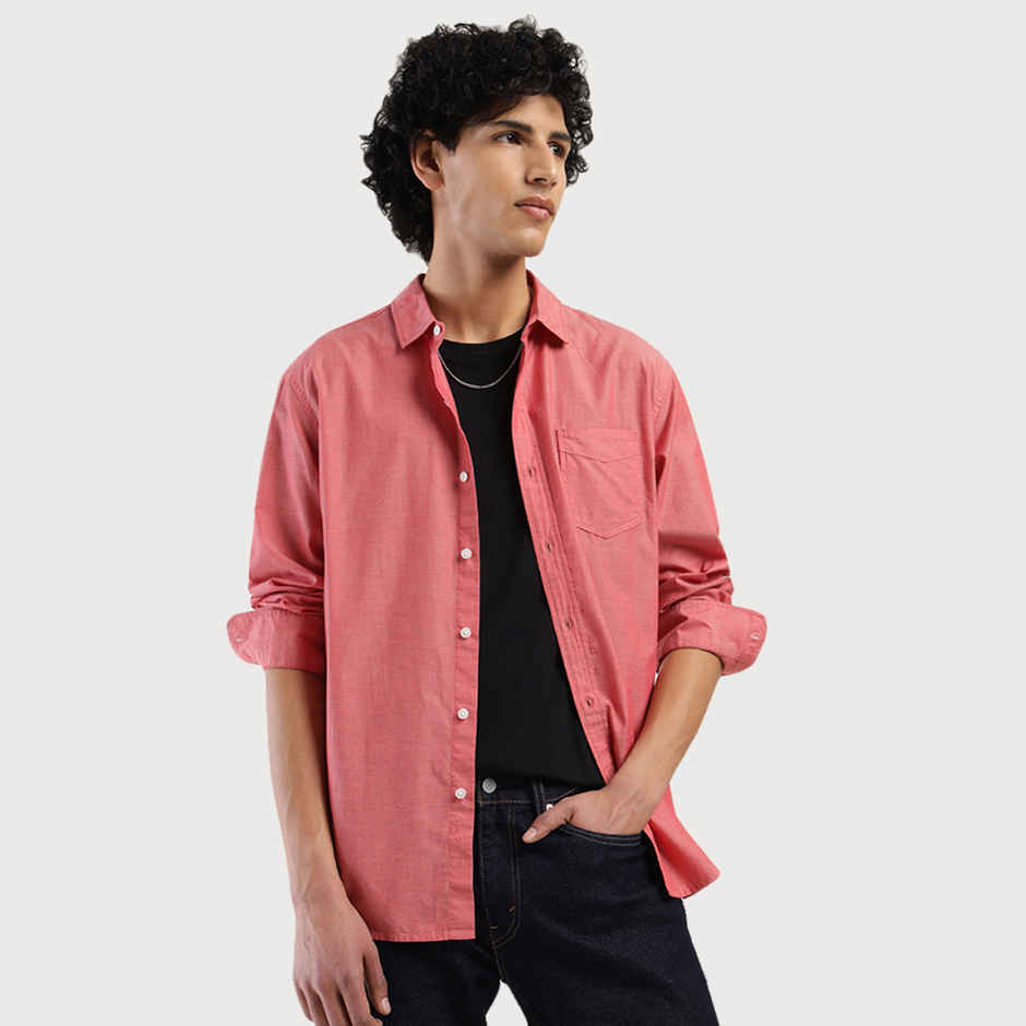 Levi's Men's 100% BCI Cotton Chambray Shirt | Red - XL
