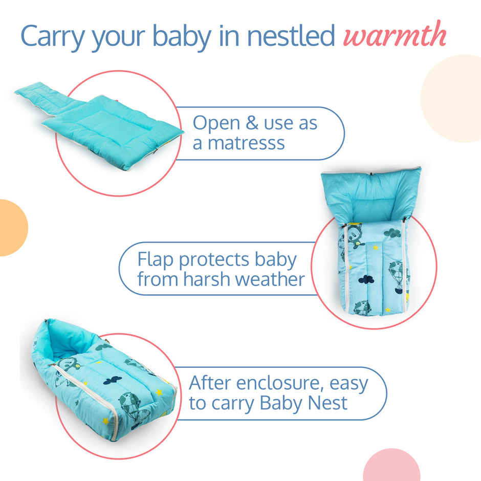 LuvLap 3 in 1 Baby Bed, Sleeping Bag & Carry Nest, for Baby Carrying & co Sleeping, Unisex, 0M+