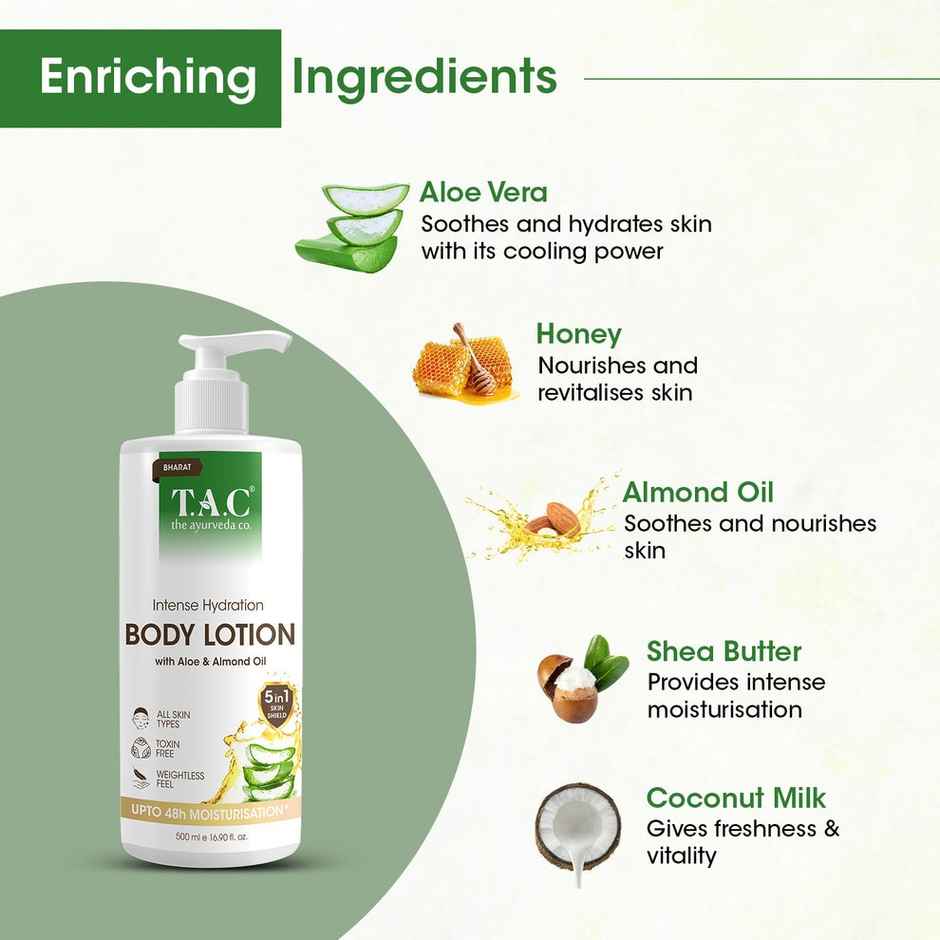 TAC Intense Hydration Body Lotion with Aloe and Almond Oil