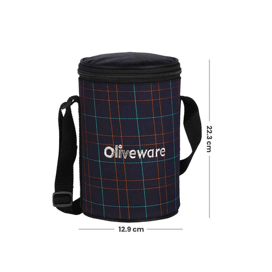 Oliveware Amber Lunch Box (LB111) | 3 Pieces (2 x 50 ml + 1 x 100 ml) - Blue