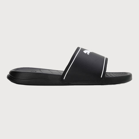 Puma Marine Unisex Slides | Black- White-Castlerock | Size - UK 6
