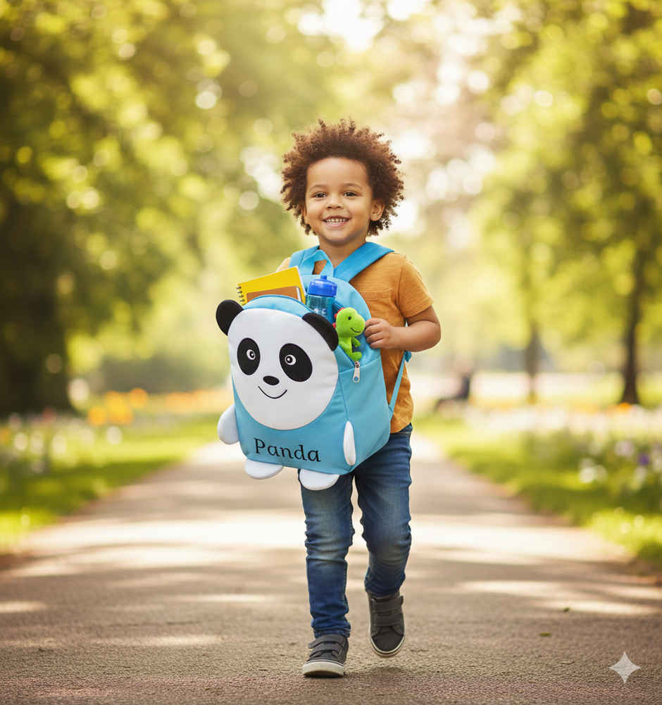 DearJoy Panda Kids School Bag Backpack - Blue | 37cm