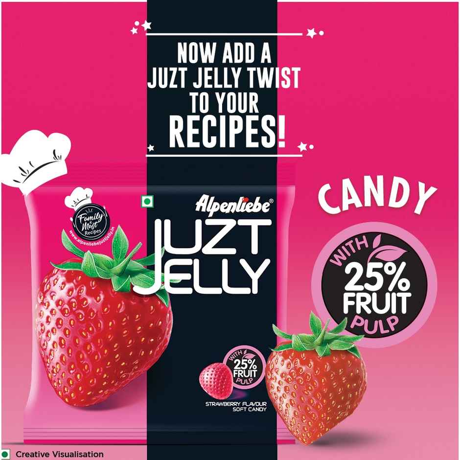 Alpenliebe Juzt Jelly Strawberry Soft Candy Pouch