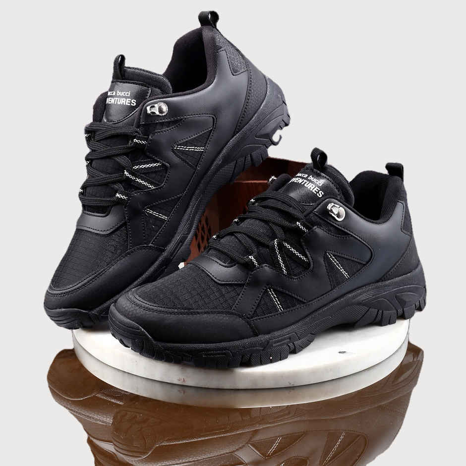 Bacca Bucci Atlas Men's Waterproof Hiking and Trekking Shoes Black | UK 7