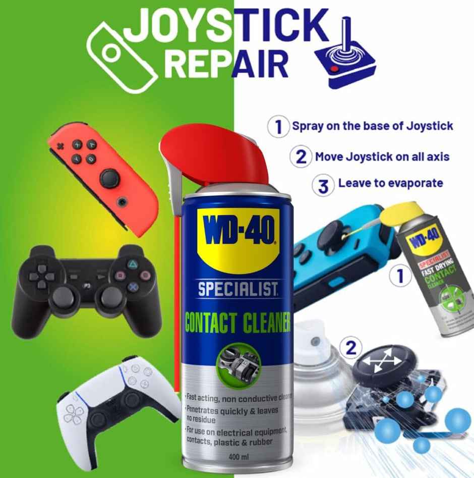 WD 40 Specialist Contact Cleaner 400ml | Cleans Electrical Parts, Oil, Moisture & Leaves No Residue