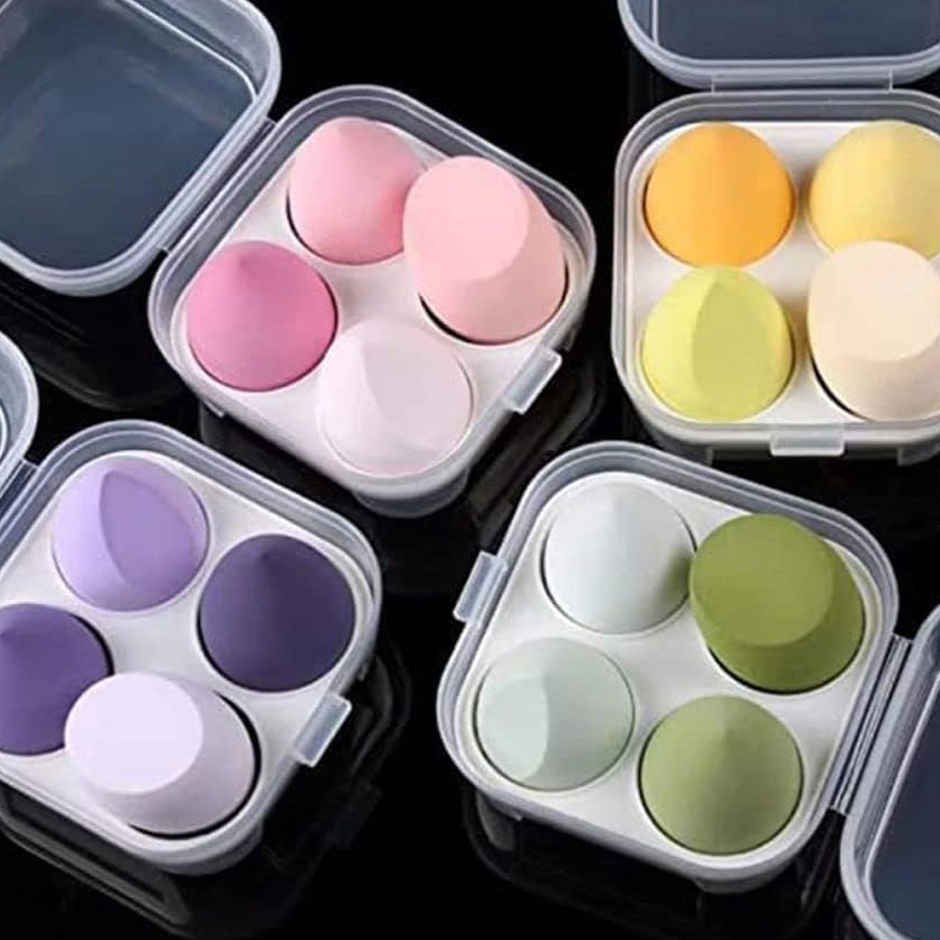 Midazzle Ultra soft Beauty Blender Makeup Sponge Puff, Set of 4 | Assorted | MIBB3003