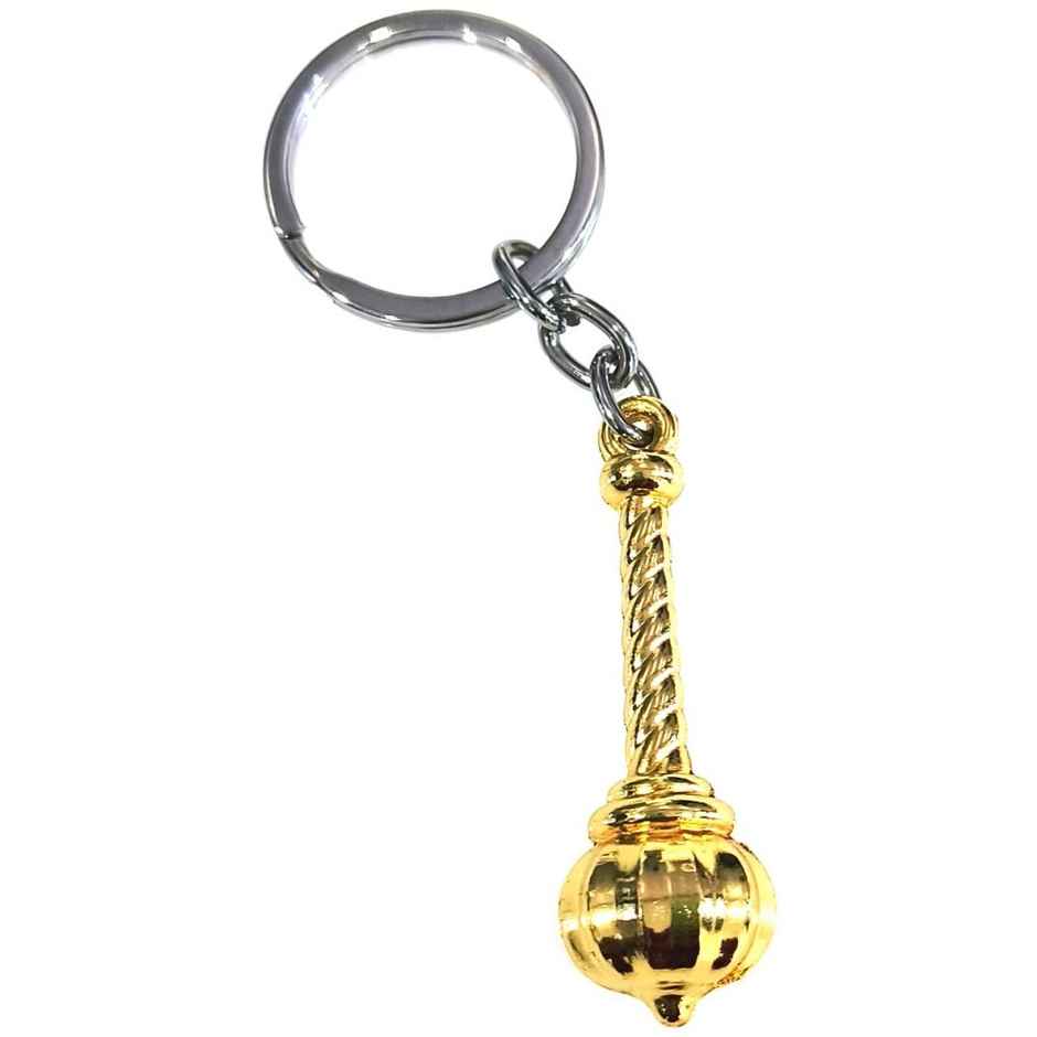 Samsidhi Pooja Bajrangbali Hanuman Ji Gada Metal Keychain