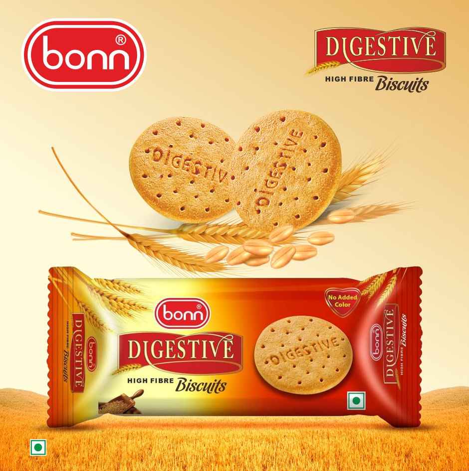 Bonn Digestive High Fiber Biscuits Healthy and High Fiber Cookies