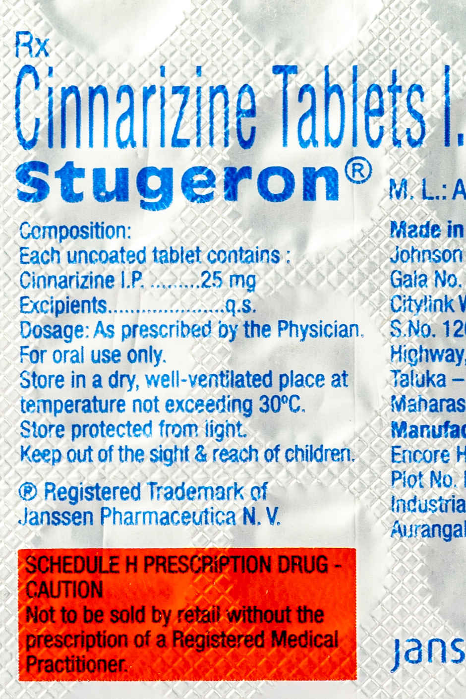 Stugeron Tablet