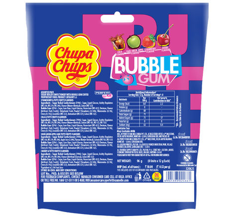 Chupa Chups Assorted Bubble Gum Filled Lollipop - Friends Pack