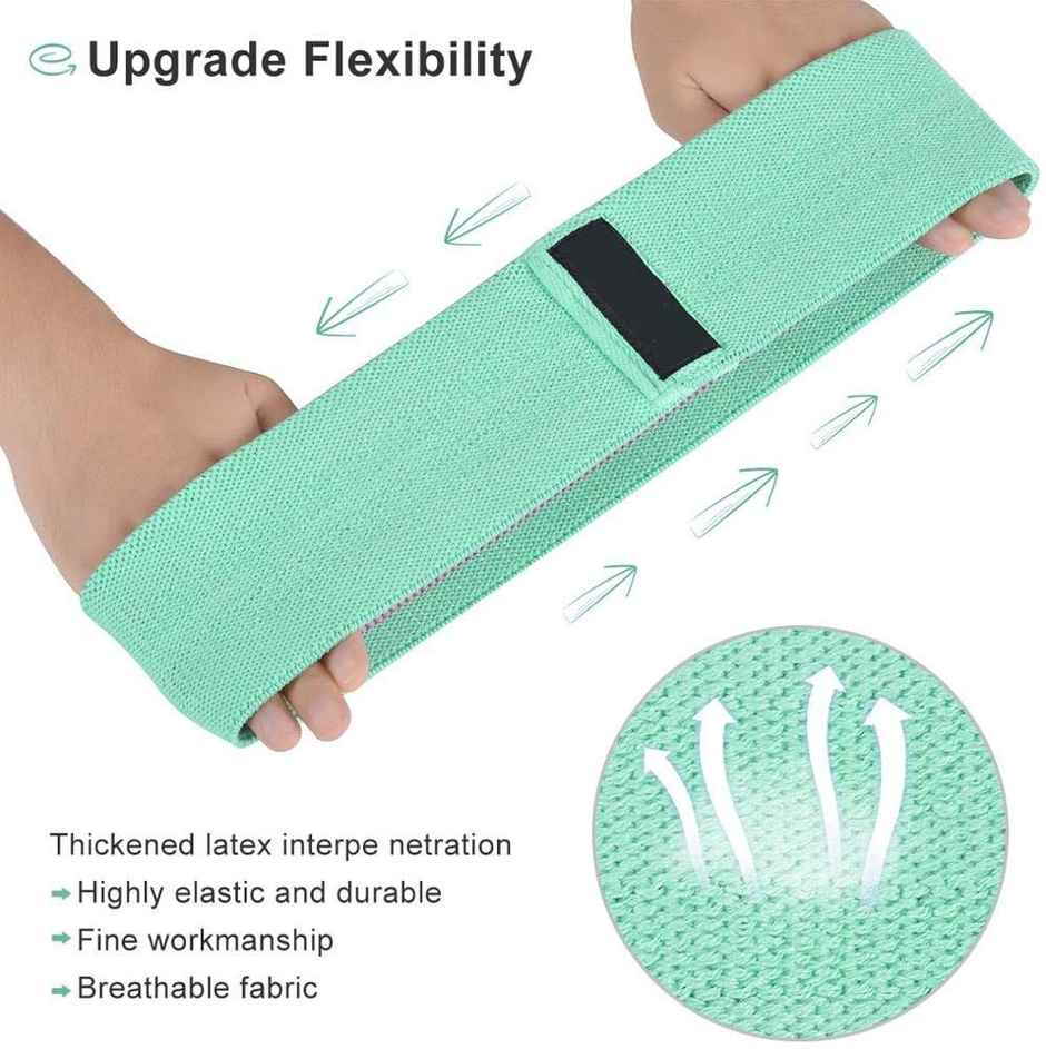 Boldfit Hykes Anti Slip Fabric Resistance Loop Bands for Legs Squats Thighs Hips Glutes - Sea Green