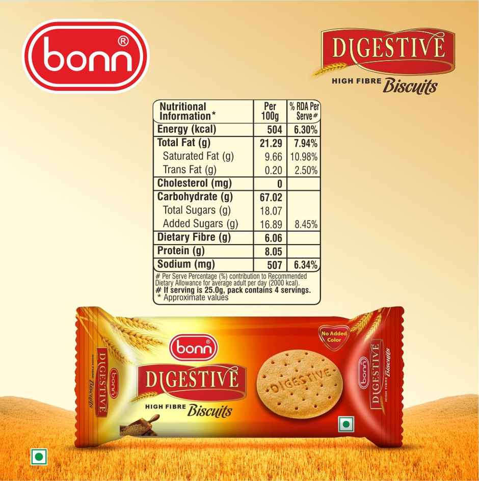Bonn Digestive High Fiber Biscuits Healthy and High Fiber Cookies