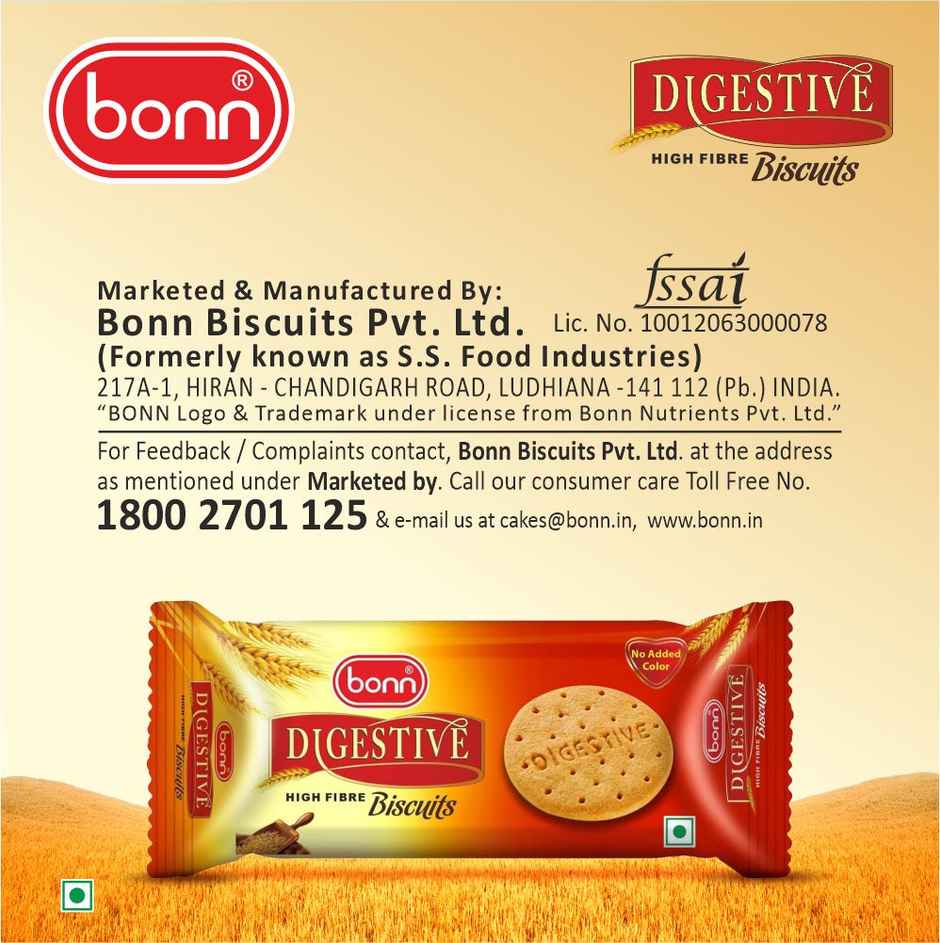 Bonn Digestive High Fiber Biscuits Healthy and High Fiber Cookies