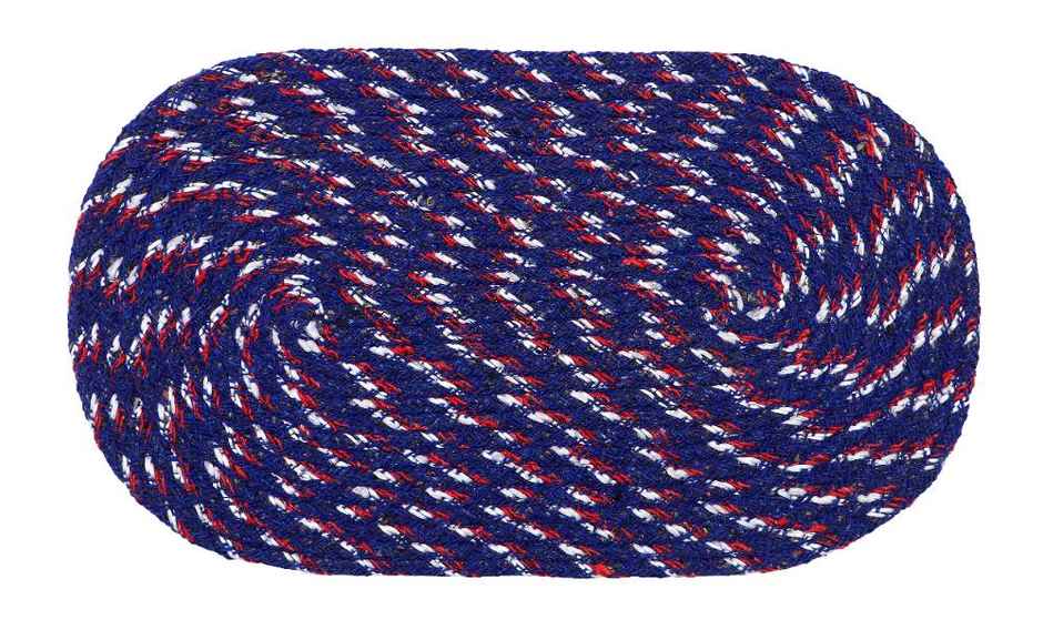 Homeharmony Blue & Red Cotton Floor Mat | 50 x 30 cm