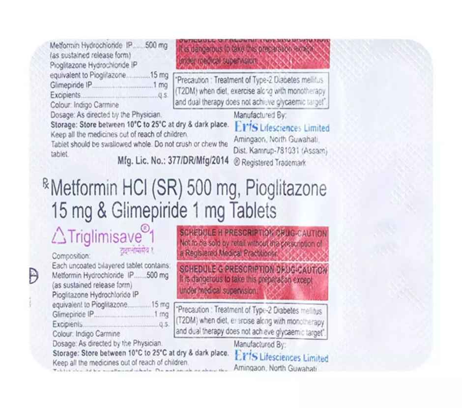 Triglimisave 1 Tablet SR