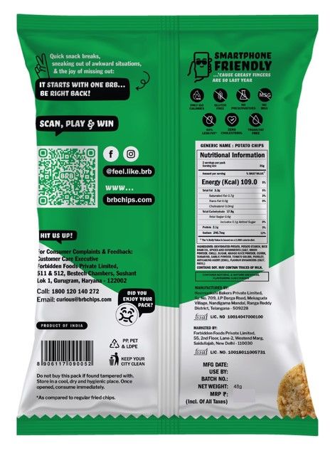 BRB Potato Popped Chips - Bhel Flavour