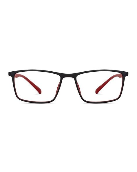 Lenskart Blu Unisex TR90 Computer Glasses | Black and Red - L