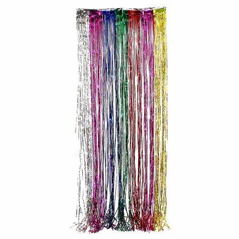 Foil Fringe Curtain For Party Decoration - Assorted Color
