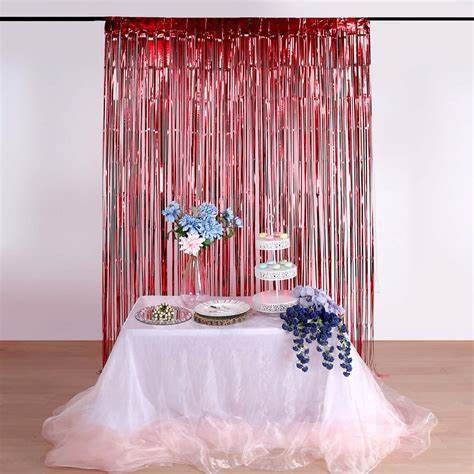 Foil Fringe Curtain For Party Decoration - Assorted Color