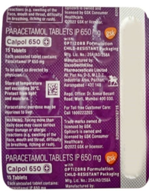 Calpol 650 + Tablet