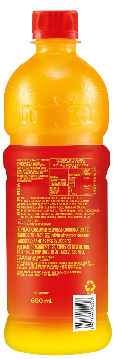 Maaza Mango Fruit Drink 600 ml Combo