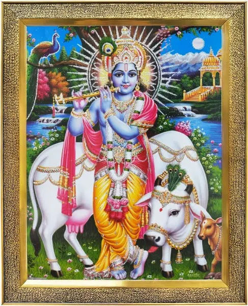 Oye Happy Krishna Photo Frame - 18 cm x 13 cm