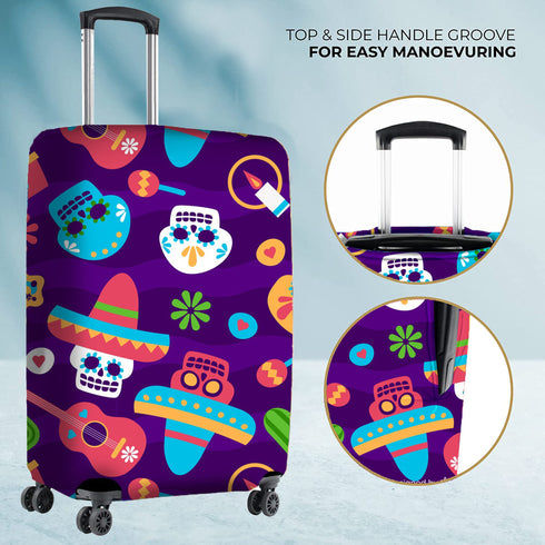 Nasher Miles Polyester Luggage Cover - 24 Inch | Carnival