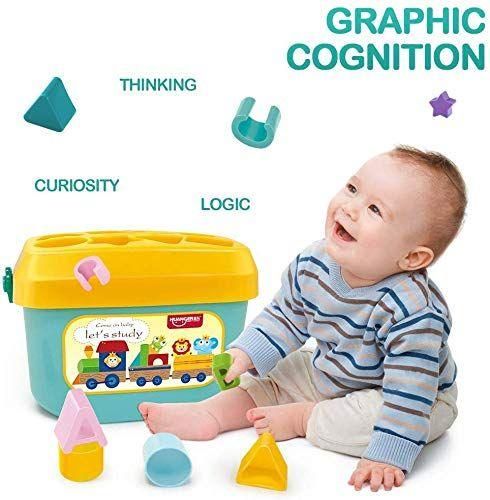 Toyshine Baby'S First Shape Sorting Blocks Learning- Educational Activity Toys Blocks - Multicolor