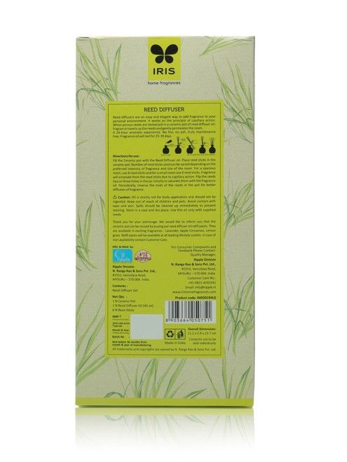 Iris Home Fragance Reed Diffuser Set - Lemon Grass