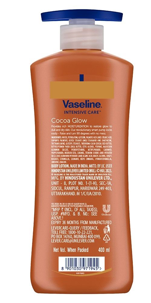 Vaseline Cocoa Glow Serum In Lotion 100% Pure Cocoa & Shea Butter for Glowing & Soft Skin